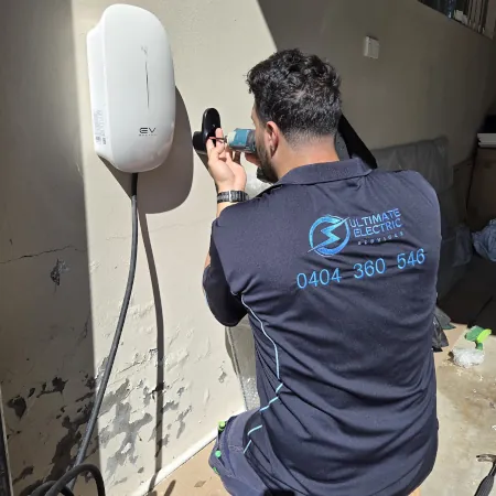 Electrician installing EV Switch