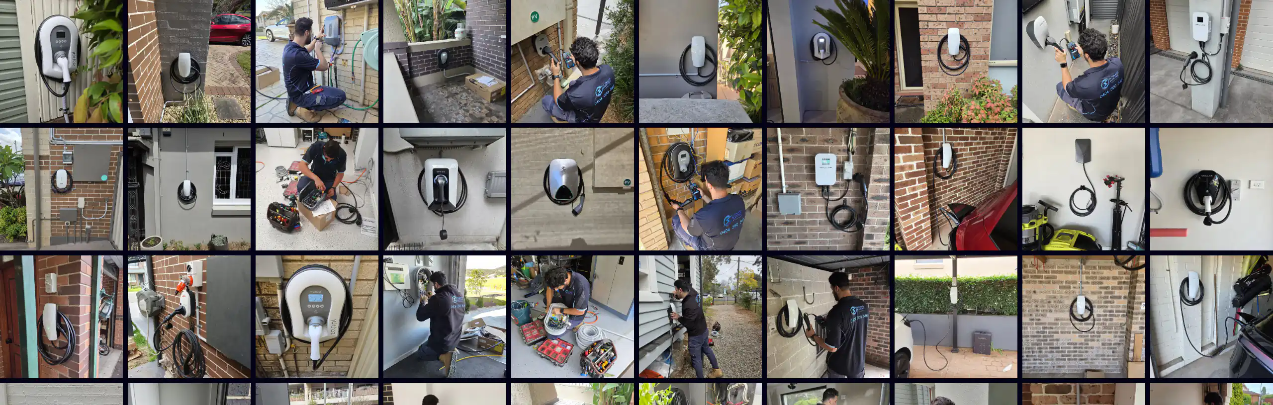 UES EV charging station installation banner